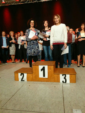 Anja, Kathrin und Cornelia, Siegerinnen der Damen-Mannschaftswertung 